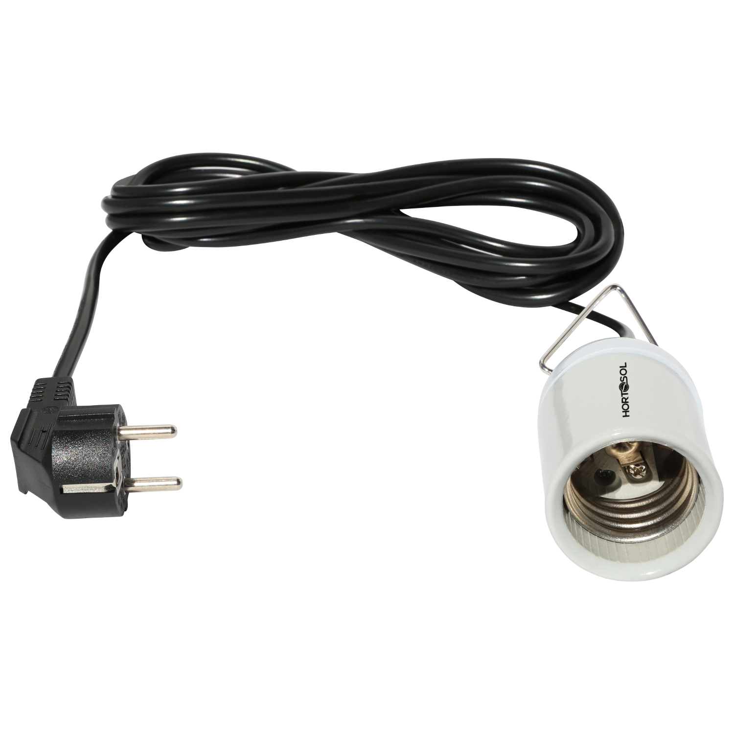 Hortosol E40 Lampen Aufhänger Fassung 4m verkabelt Details 4